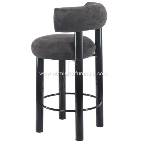 New fashion black minimalist style armless bar chair